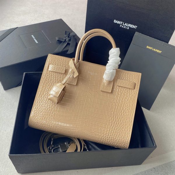 YSL SAC DE JOUR BABY IN CROCODILE-EMBOSSED